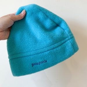 Patagonia Blue Fleece Winter Beanie Hat